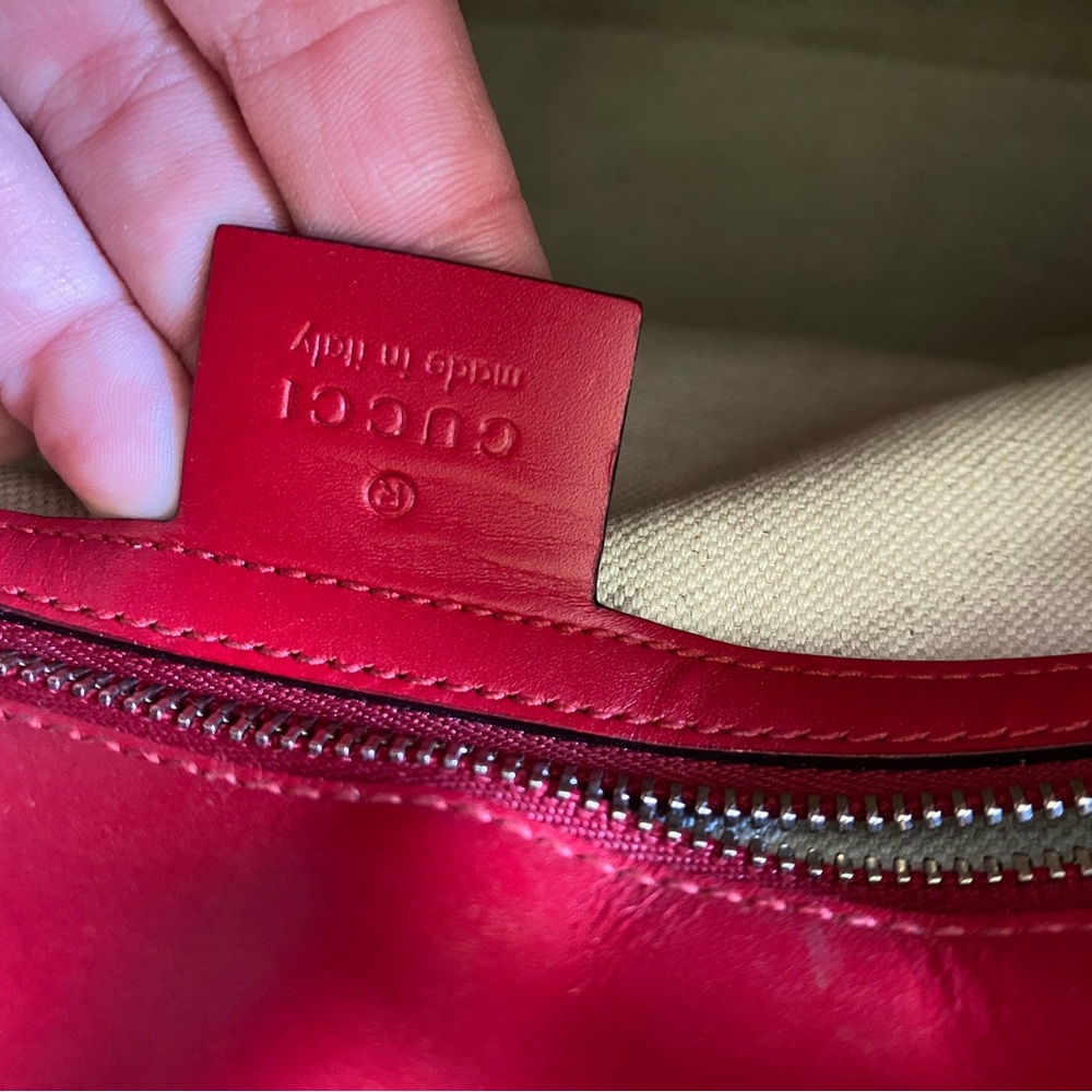 Gucci Red Smooth Calfskin Leather Chinese NY Dionysus medium top handle bag - Picture 5 of 6